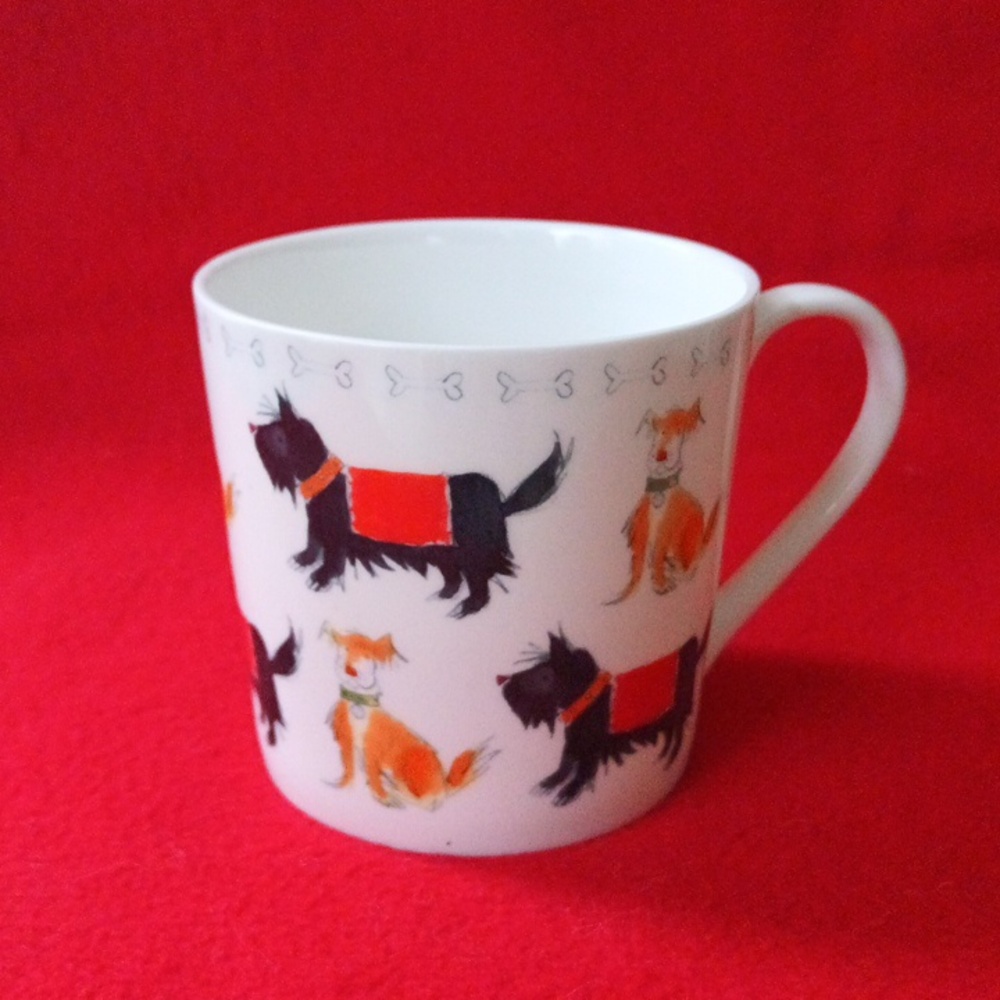 NWOT Dog Patterned Ceramic Mug